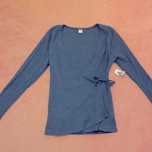 Blue long sleeve top
